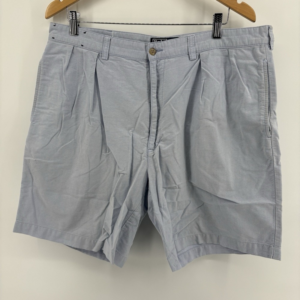 Polo Ralph Lauren Men's 38 Light Blue Tyler Chino Shorts Pleated 90s‎ Preppy